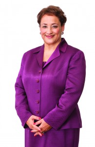 AARP CEO Jo Ann Jenkins in 2015, at AARP’s 50+ Ideas Conference, in Miami Beach. Photo By Josh Ritchie/ AP Images for AARP Media.